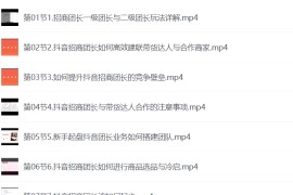 招商团长业务提升实战教程，教你如何玩转抖音招商团长业务